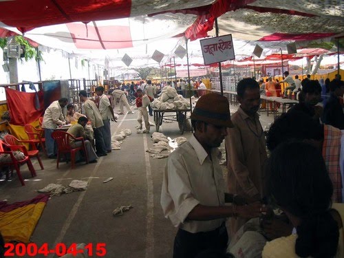 SHOES STAND ARRANGEMENT AT KUMBH by rdbansiya