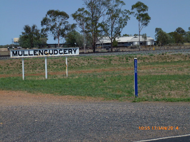 Mullengudgery - Sign from Former Railway Station - 2014-01-17 by sandyriva