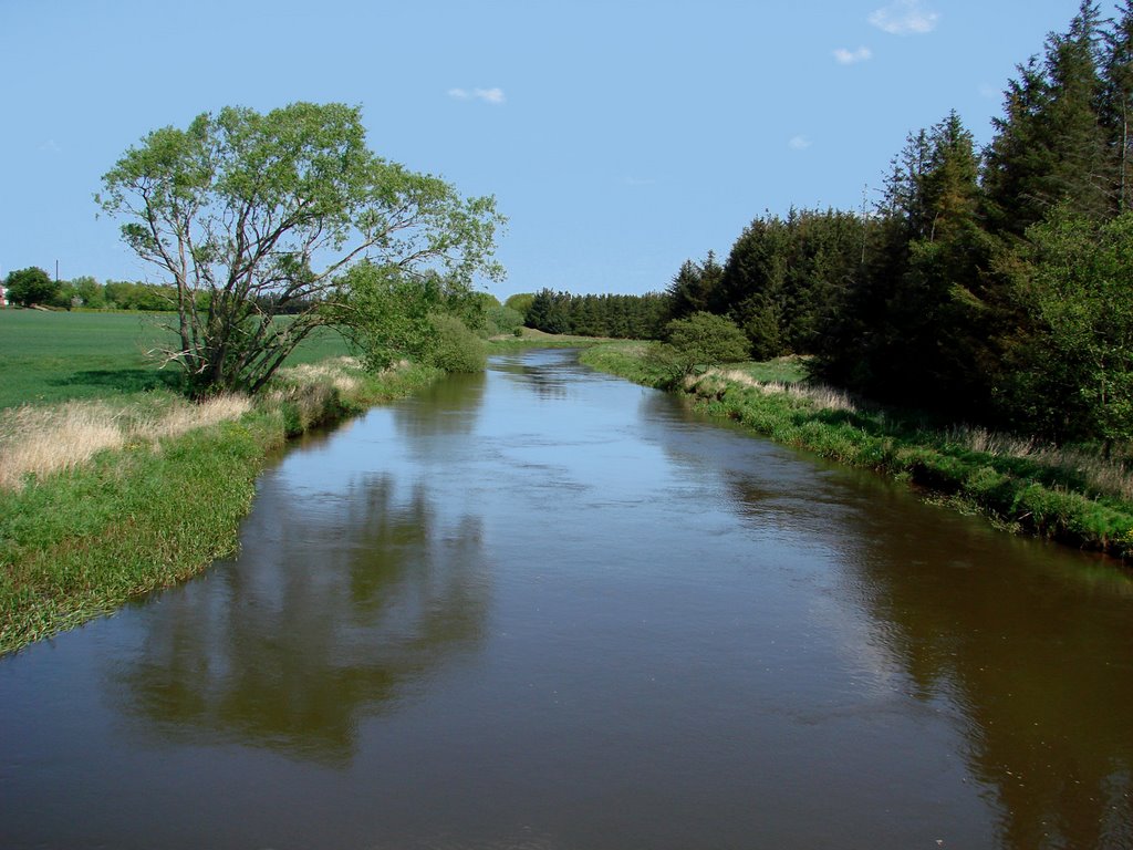 Skjern å ndstrøms Skobæk by Henrik Søvang