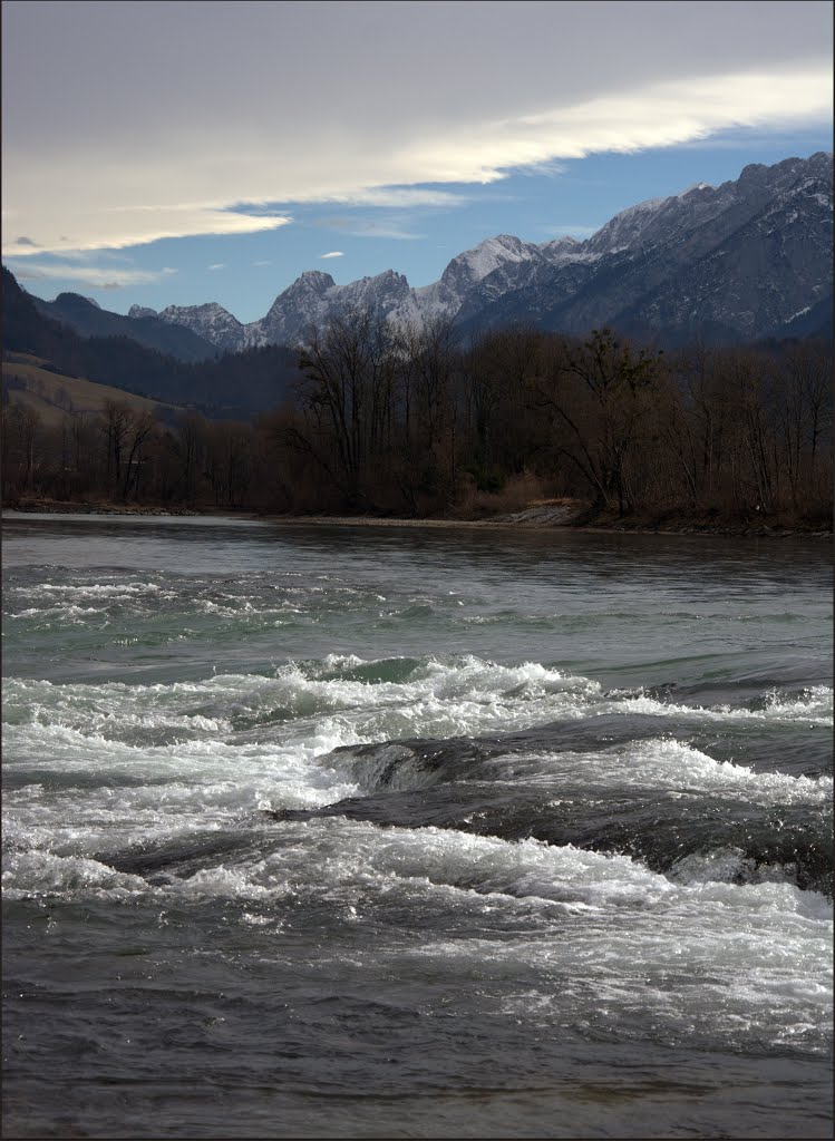 Salzach mit Tennengebirge by Steidl Normann