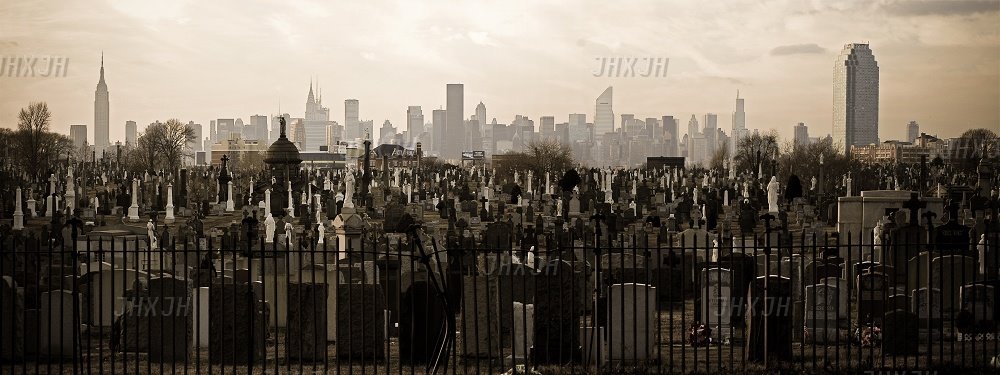 Calvary Cemetery and Empire State Building by jiahue