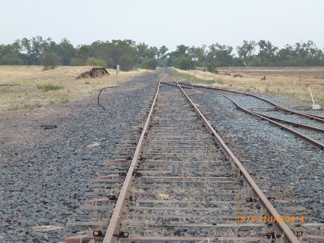 Warren - Railway, looking south from near the station site - 2014-01-22 by sandyriva