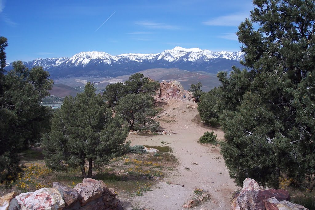 Reno- Nev- to Virginia City Road- View to the Sierra Nevada Mountains by cheets99