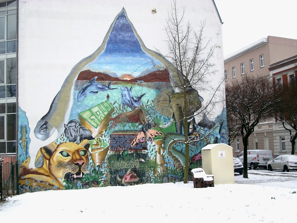 Cottbus, Deffkestraße, Hausgiebel by d.leubauer.CB