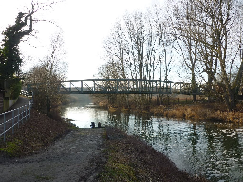 DIe Lippe mit Westfalia-Fußgängerbrücke (Lünen) / 19.01.2014 by Iceman93 / NO VIEWS!!!