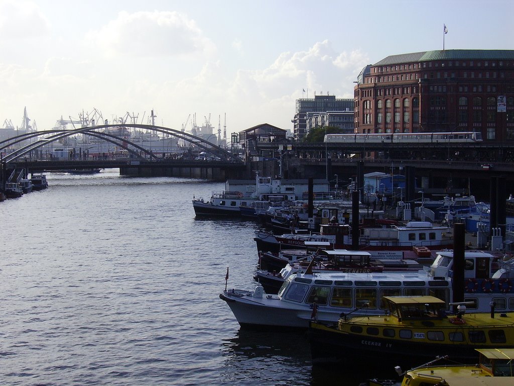 Hamburg - view to harbor by Maarten Groenbroek