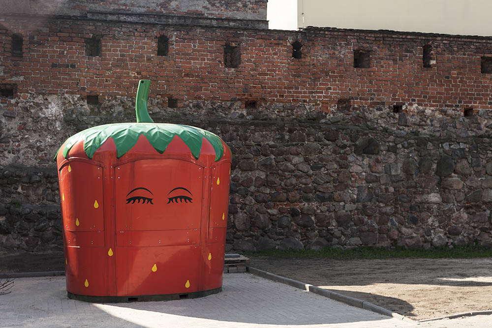 "Strawberry" stand at the former city walls by Eryk Klapton Gonsienica