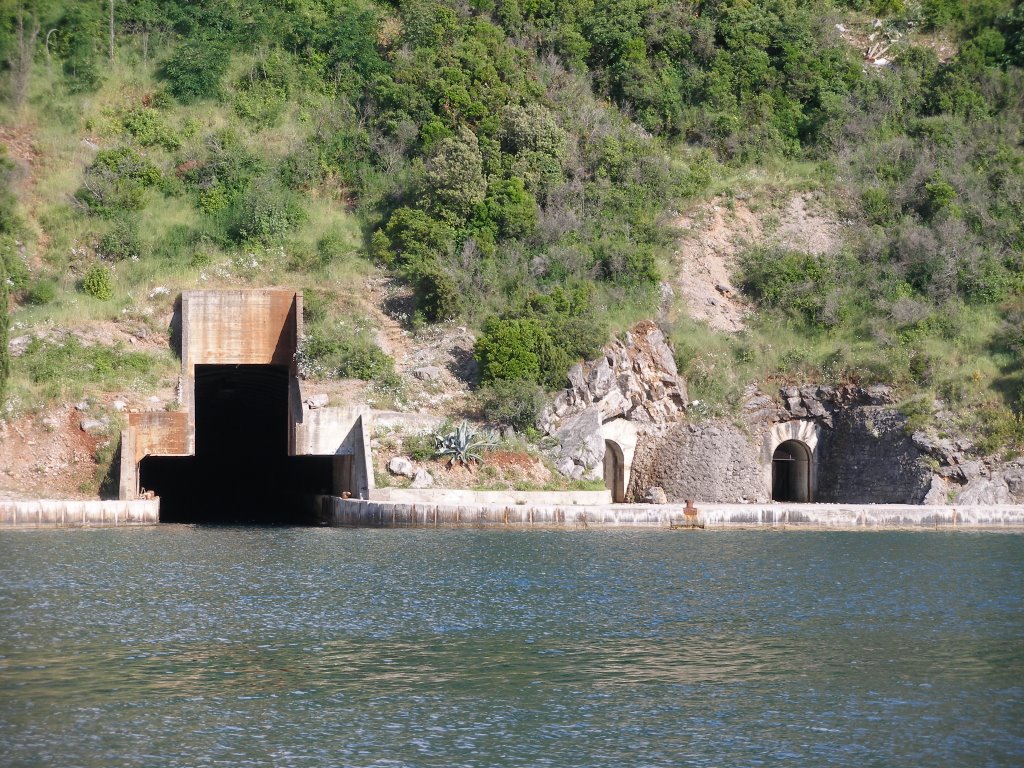 Submarine pens - entrance to Kotor by Steve Hillary