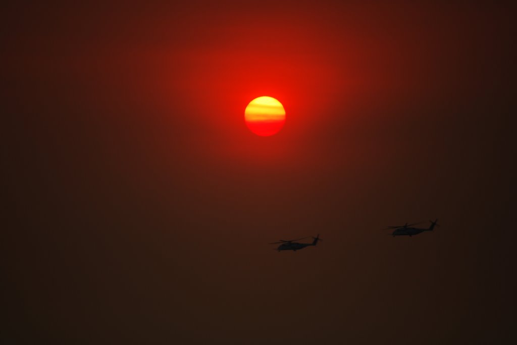 Ocean sunset Oct. 23/07 during SoCal fires by Steve Milaskey