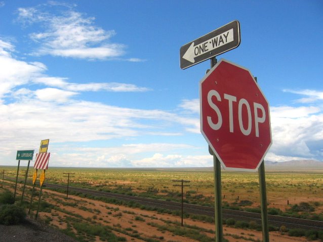 I-10 on the road to lordsburg, new mexico by Andrzej S