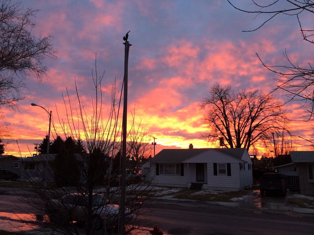 Williston January sunset by kameron