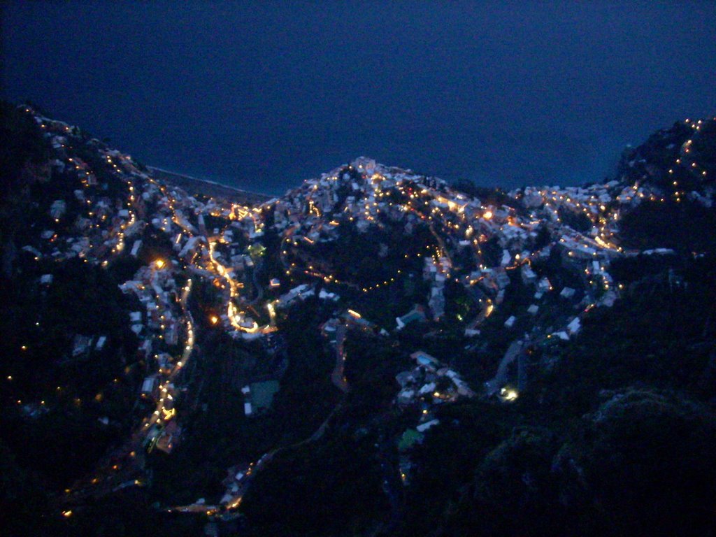 Positano by night da S.Maria del castello by Fulvio80