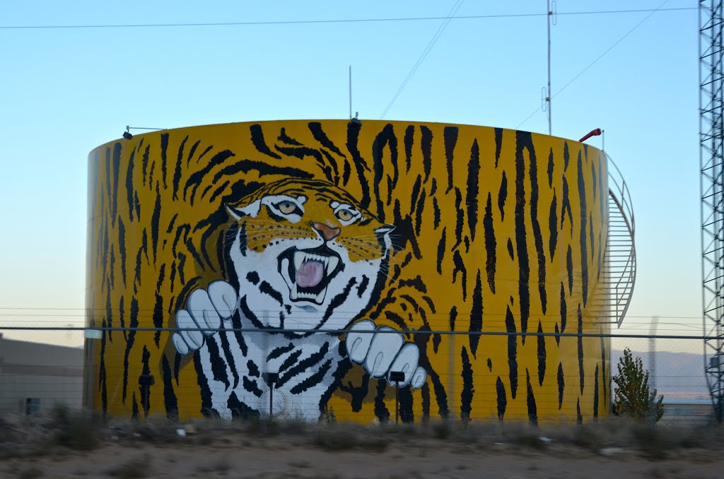 Storage tank in Los Lunas, NM by Buddy Rogers