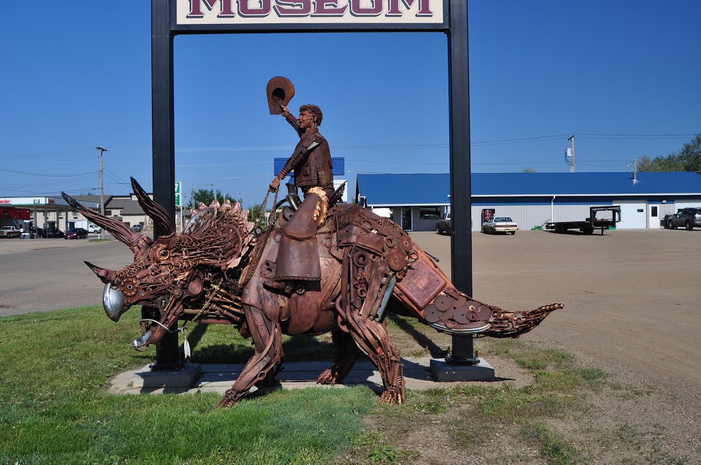 Car Parts Cowboy Sculpture by DReynard