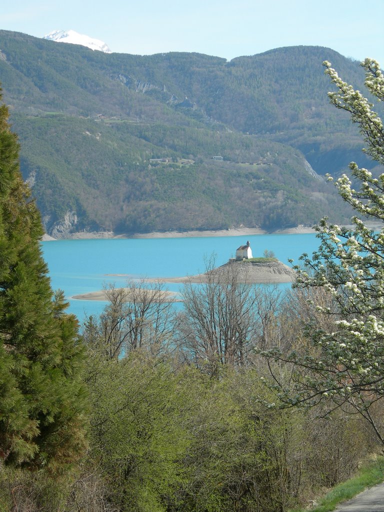 Church in lake by alessandrog