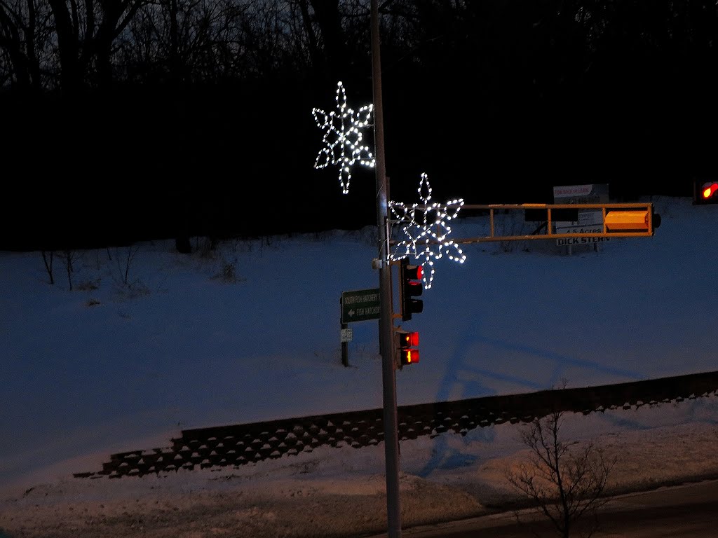 Fitchburg Pole Mounted Snowflakes by Corey Coyle