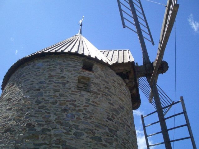 Windmill over Collioure by salixarbour