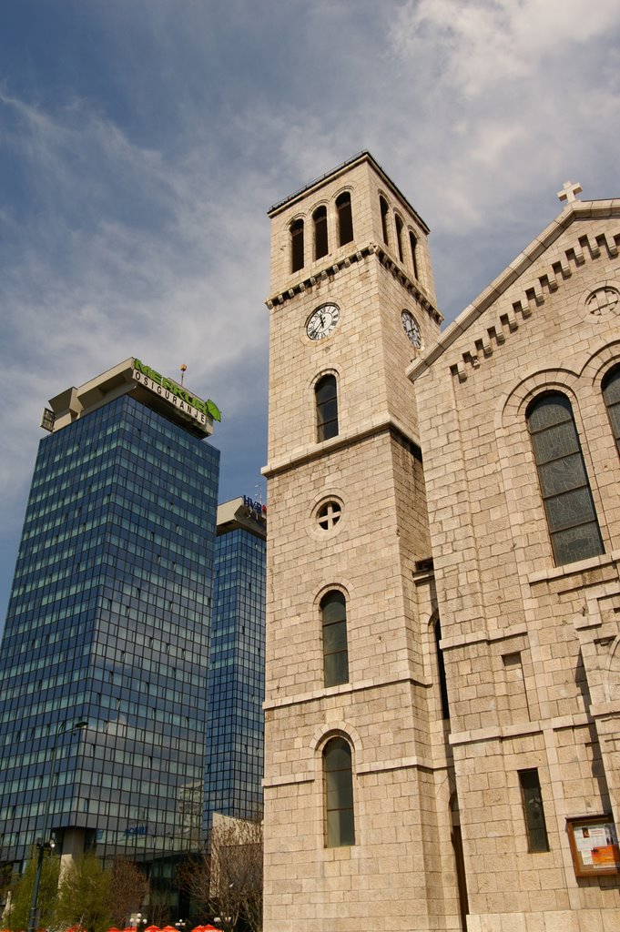 St. Joseph´s Church And UNITIC Twins by Zbyněk Peška