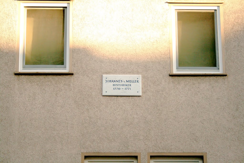 Johannes von Müller • Historiker • 1770 - 1771 • Obere Maschstraße 8 by Boris Gonschorek