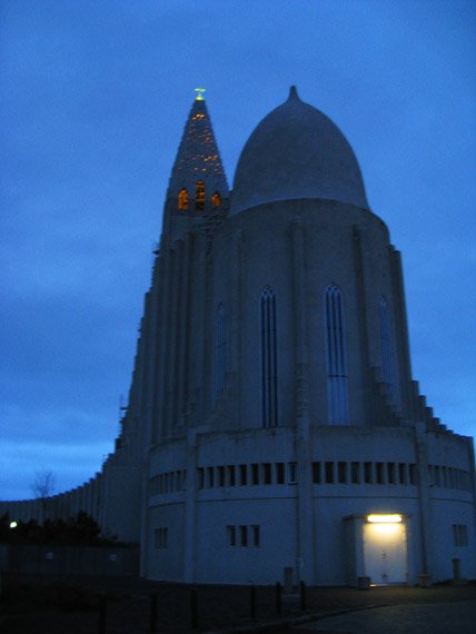 Hallgrimskirkja at Midnight by Corey Wood