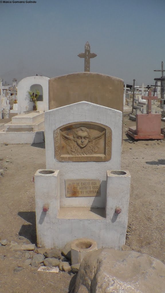 Tumba de Óscar Garrido Ávila, fallecido en 1932, en el Cementerio de Ancón by Marco Gamarra Galindo