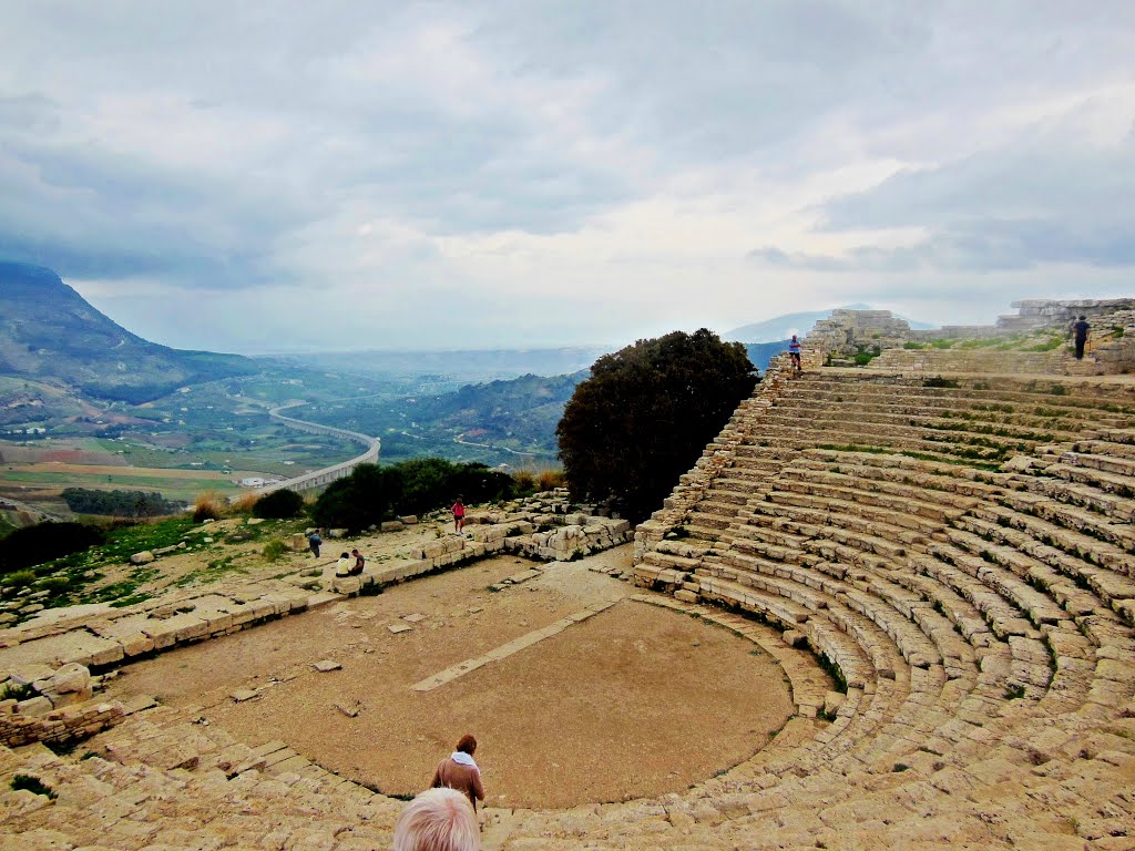 Segesta - Greek theatre and motorway by Chinappi