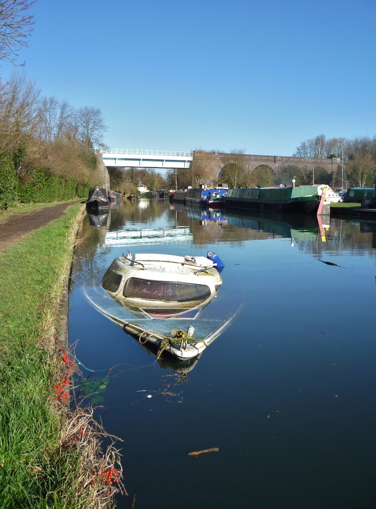 Sunken Boat - Grand Union Canals by RobBobTun