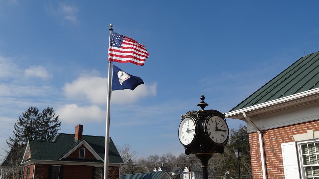 American Flag, Town Hall, Abingdon, VA by chfstew