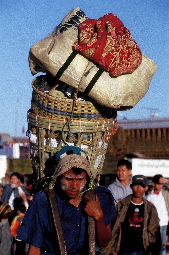 A porter from Kyaikto. Mon State, Burma. by Marcin Klocek (trave…