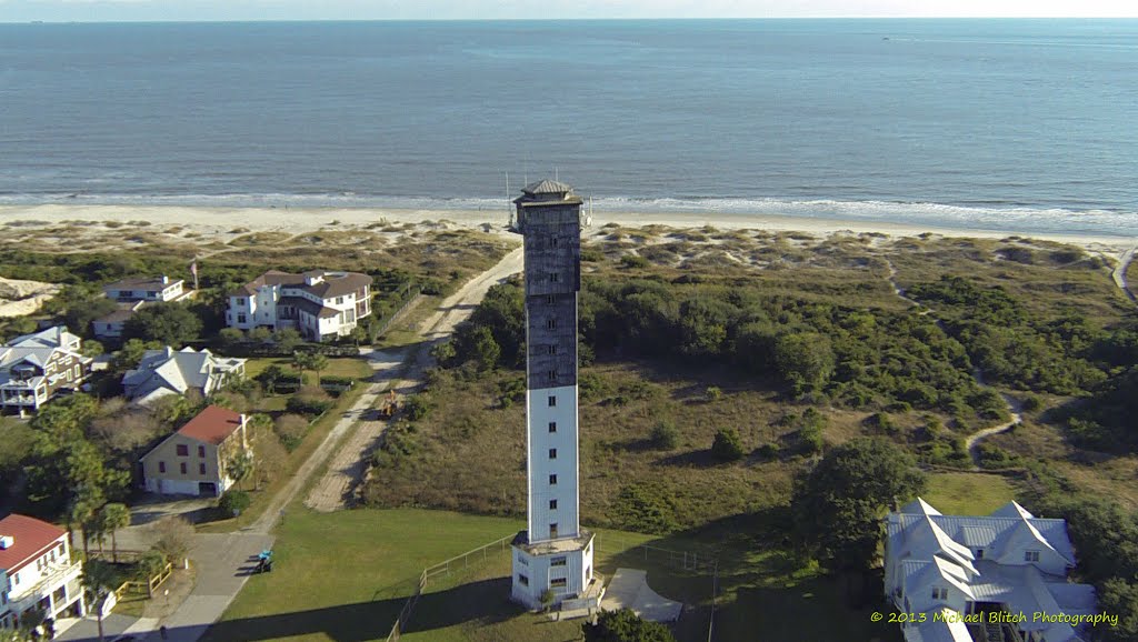 Sullivan's Island lighthouse aerial by mblitch