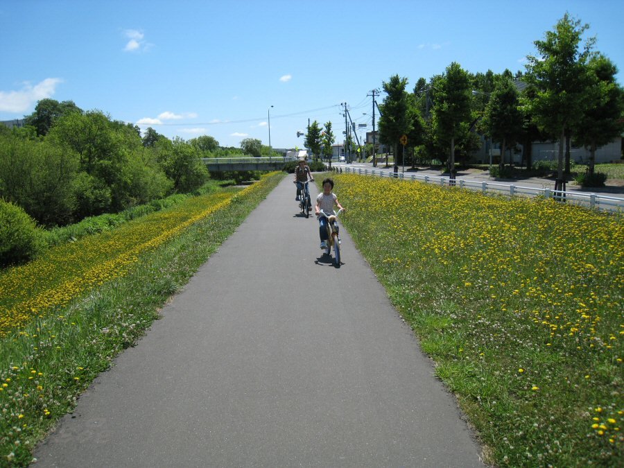 Cycling road (ShinSapporo) by bokutoba