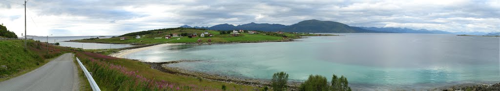 Panorama of Valbukta bay and road to Holdøya island by Tomas K☼h☼ut