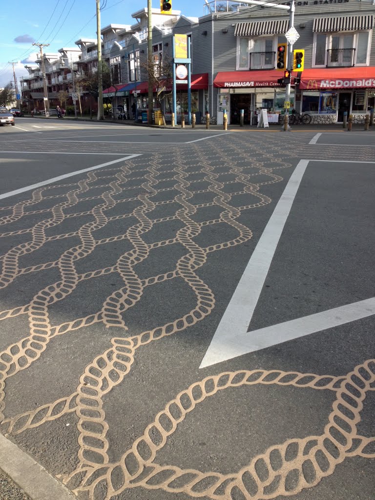 Decorated crosswalk Steveston Village, Richmond, BC by yvr101