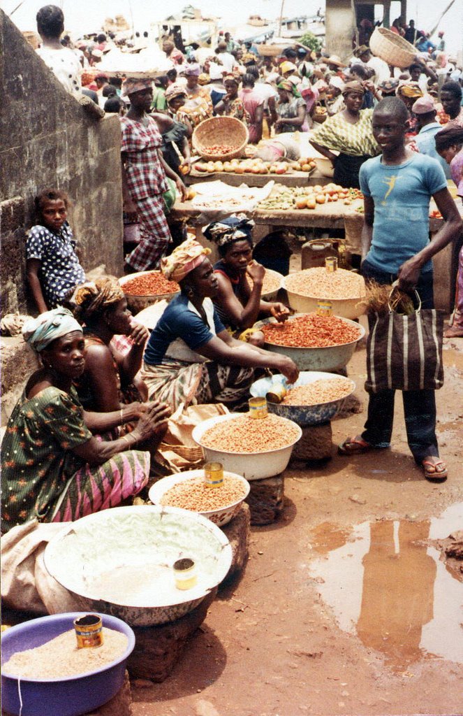 Main Market at Freetown. 1981 by pivapao