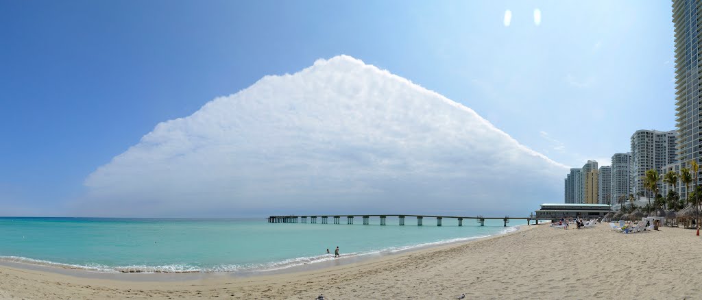 Strange cloud over Sunny Isles Beach by Mario Prada