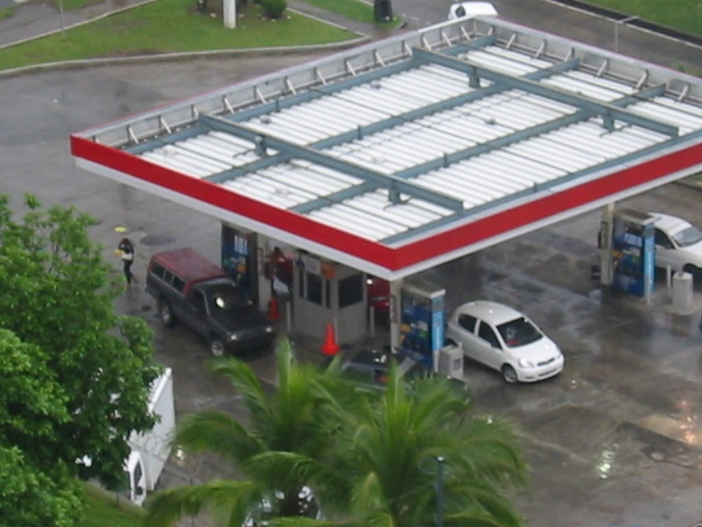 Gas station from above by Sakshin