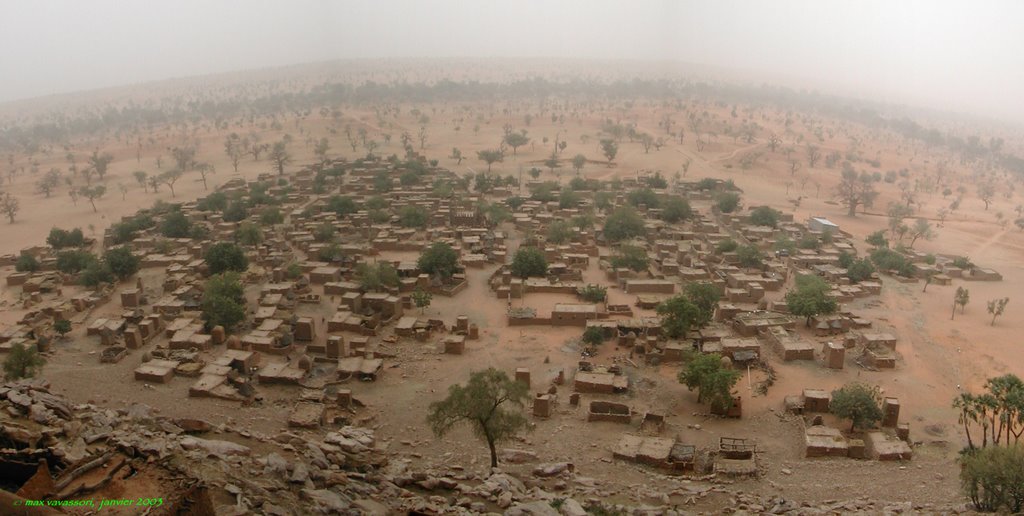 P1_Teli Pays Dogon, Panorama sur le village de Téli by Max VAVASSORI