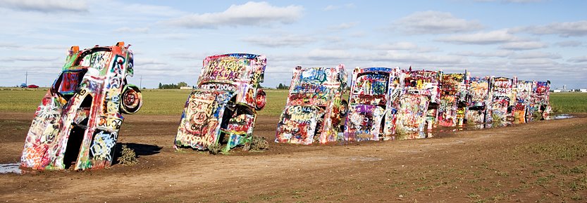 Cadillac Ranch, Amarillo, Texas by Bob Engelbart