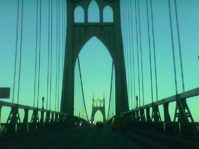 Portland Oregon St.Johns bridge by K.Mowrey