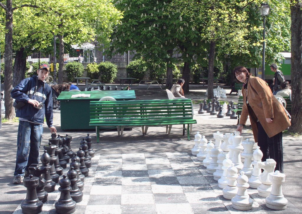 Place Neuve. Park chess near the entrance by GeorgeAT