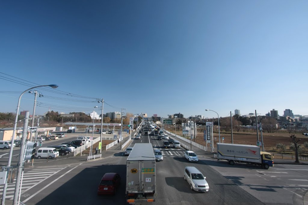 20140221　柏警察署前交差点歩道橋から千葉方面 by rerereno-ozi3