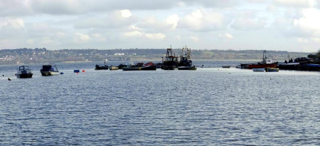 Boats in Bagillt harbour by muba