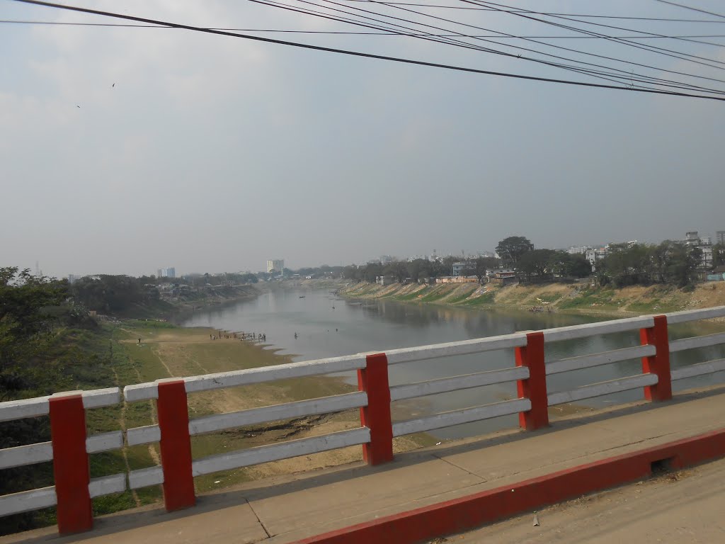 Bridge on Surma River, Sylhet by Kamalesh Biswas