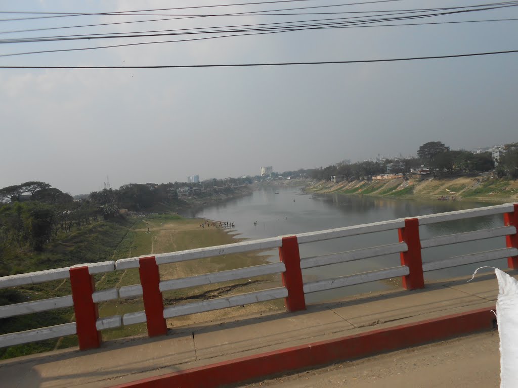 Bridge on Surma River, Sylhet by Kamalesh Biswas