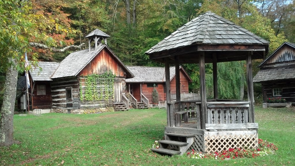 Gazebo and building by sparkyoffspring