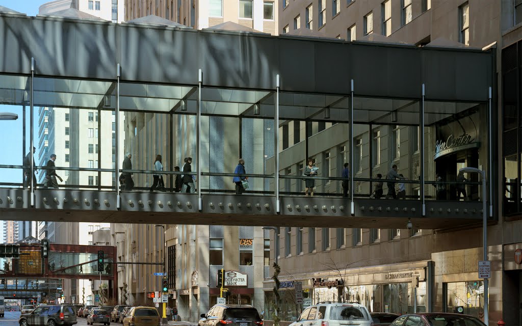 Skyway from IDS to Baker Center, Minneapolis, Minnesota by © Tom Cooper