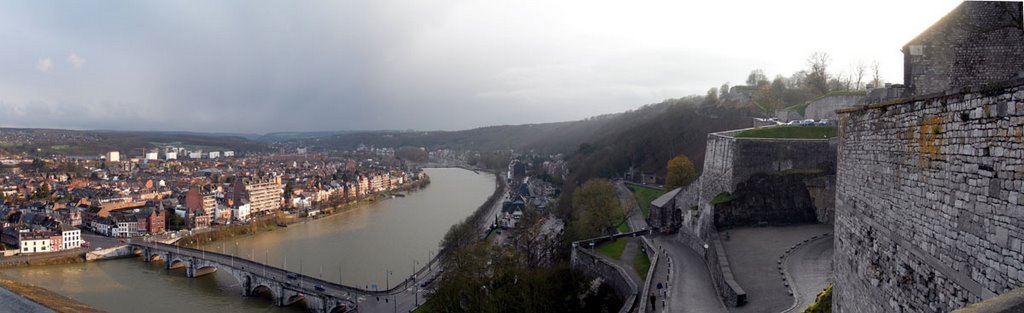 Citadel of Namur - Panorama with the river by Adrian Farwell