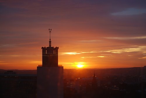 Civic Centre at Sunrise by johnhuzi