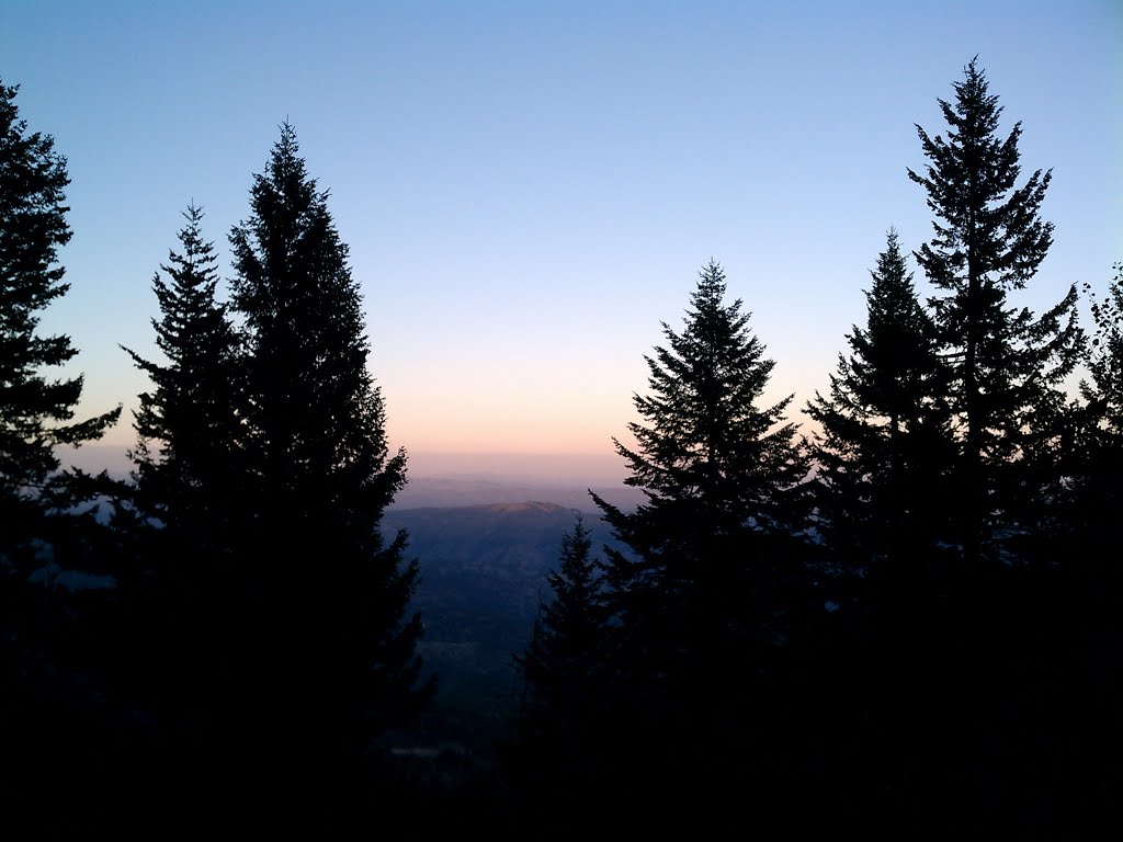 Dusk, Looking east from Mores Mountain near Boise Idaho, USA. Aug-08-2012 by deanstucker