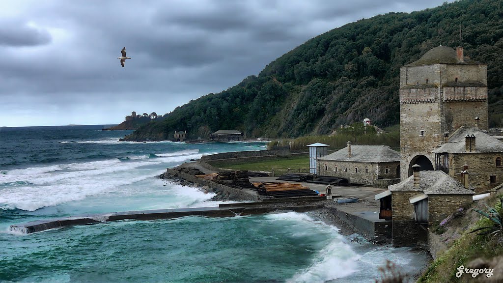 ΦΟΥΡΤΟΥΝΙΑΣΜΕΝΗ ΜΕΡΑ ΣΤΗΝ ΜΟΝΗ ΙΒΗΡΩΝ - STORMY DAY AT IVIRON MONASTERY by GRIGORIS